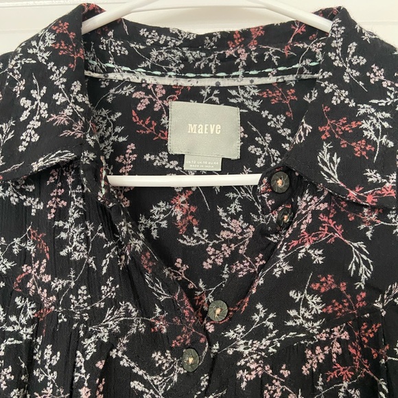 Anthropologie Maeve Floral print button down Blouse - Picture 6 of 14